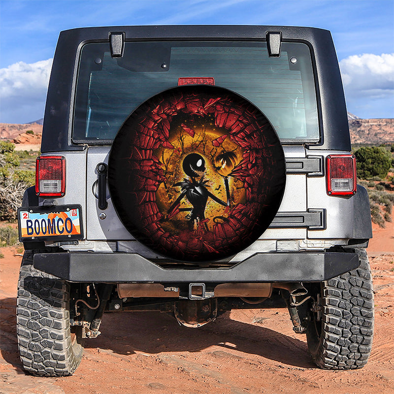 Break Wall Jack Skellington Car Spare Tire Covers Gift For Campers Nearkii