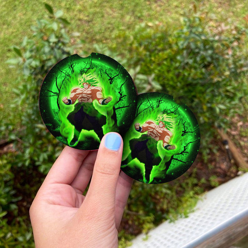 Broly Dragon Ball Moonlight Halloween Car Coasters Auto Cup Holder