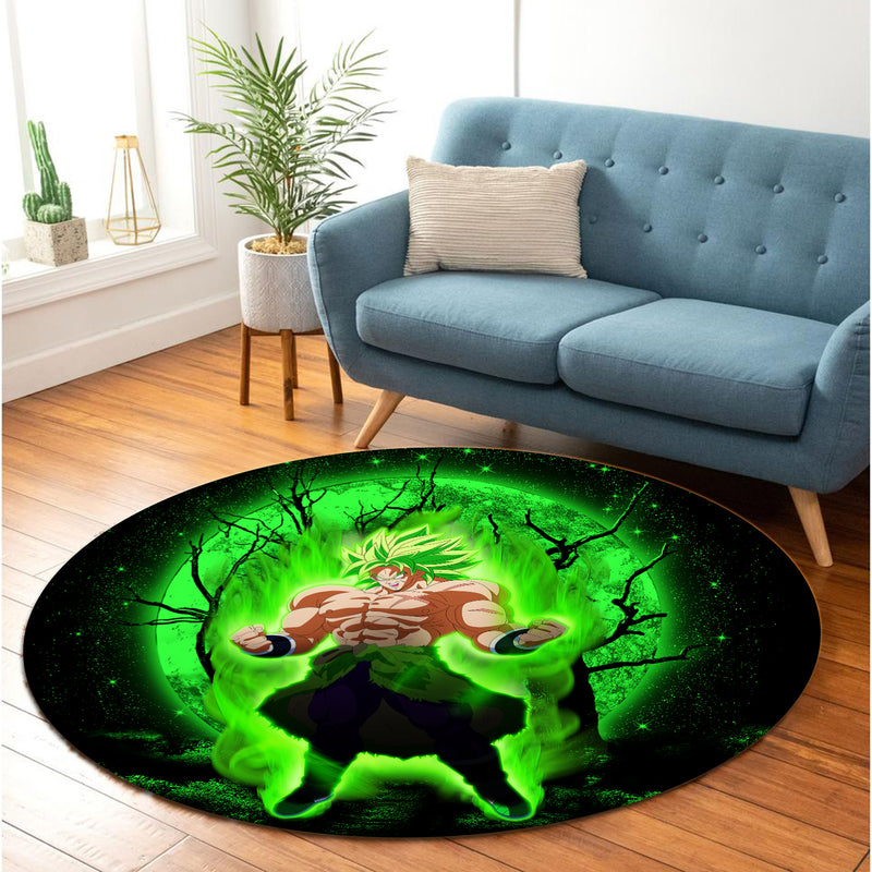 Broly Moonlight Dragon Ball Round Carpet Rug Bedroom Livingroom Home Decor Nearkii