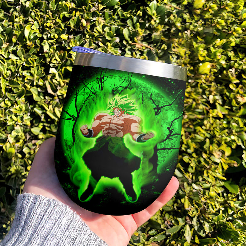 Broly Moonlight Love You To Moon And Back Premium Wine Tumbler Nearkii