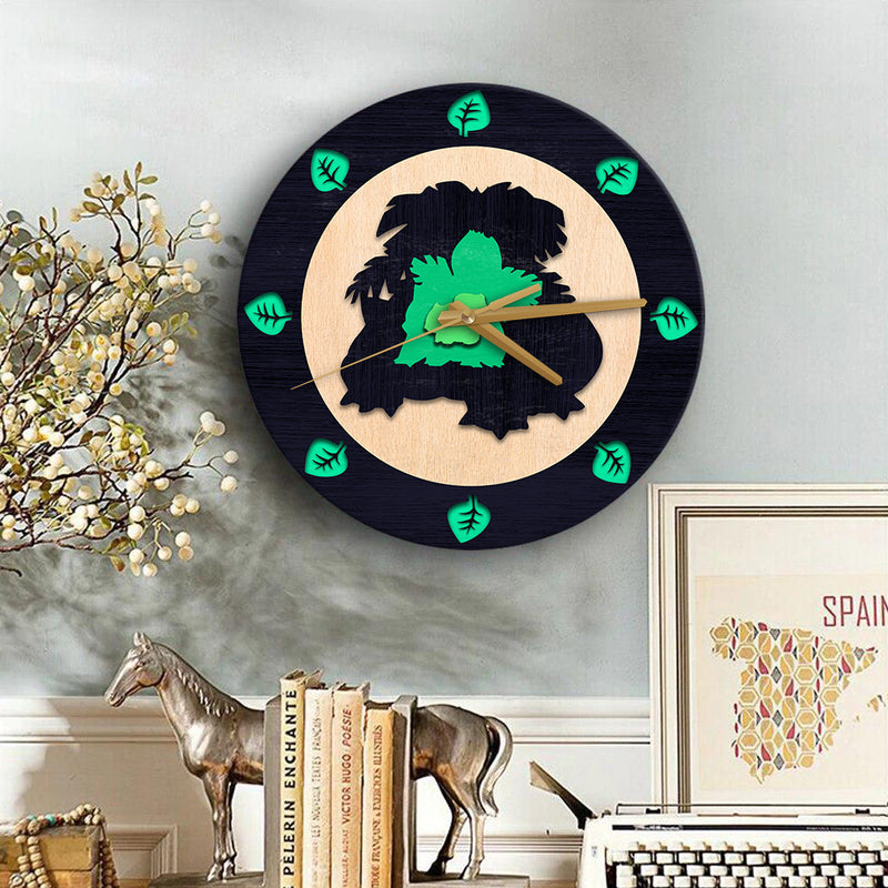 Bulbasaur Evolution Pokemon Wood Wall Clock Nearkii