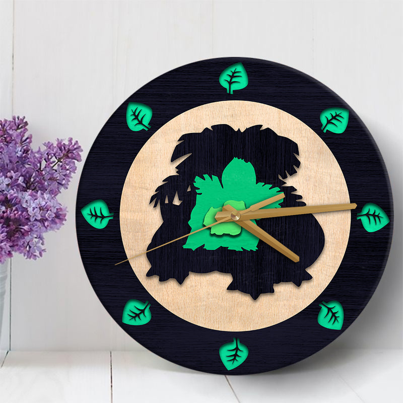 Bulbasaur Evolution Pokemon Wood Wall Clock Nearkii