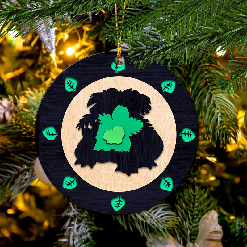 Bulbasaur Evolution Pokemon Wood Circle Ornament Perfect Gift For Holiday Nearkii