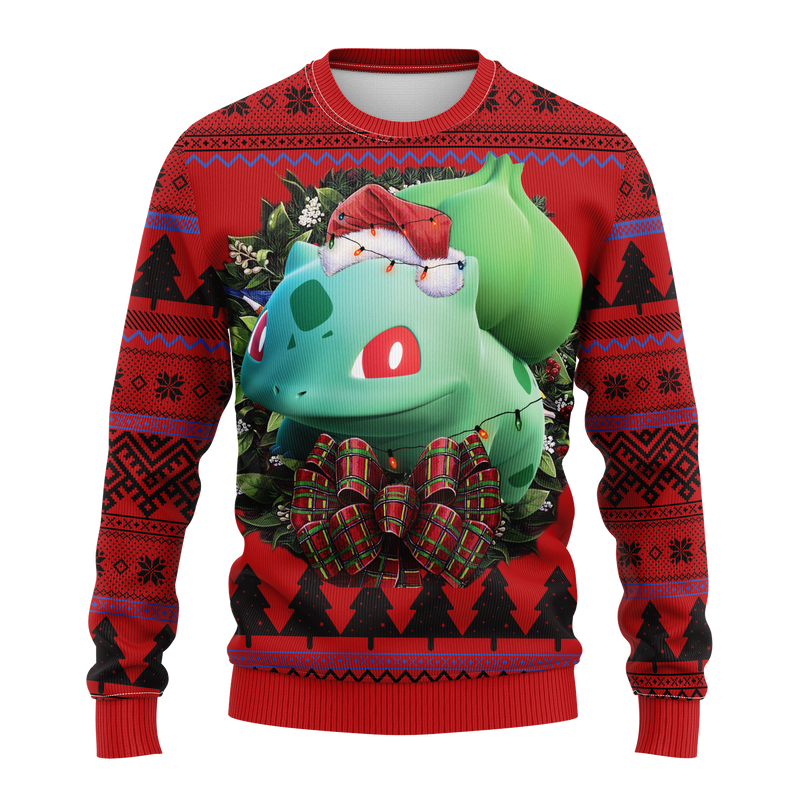 Bulbasaur Pokemon Noel Mc Ugly Christmas Sweater Thanksgiving Gift Nearkii