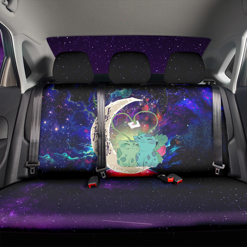 Bulbasaur Couple Pokemon Love You To The Moon Galaxy Car Back Seat Covers Decor Protectors Nearkii
