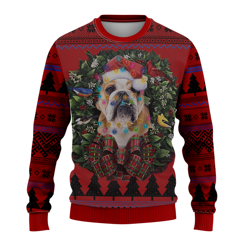 Bulldog Mc Ugly Christmas Sweater Thanksgiving Gift Nearkii