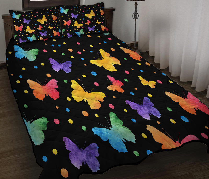 Butterfly Water Color Quilt Bed Sets Nearkii