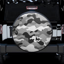 Camouflage US Army Bright Black And White Print Texture Car Spare Tire Covers Gift For Campers Nearkii