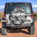 Camouflage US Army Bright Black And White Print Texture Car Spare Tire Covers Gift For Campers Nearkii