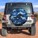 Camouflage US Army Bright Blue Print Texture Car Spare Tire Covers Gift For Campers Nearkii