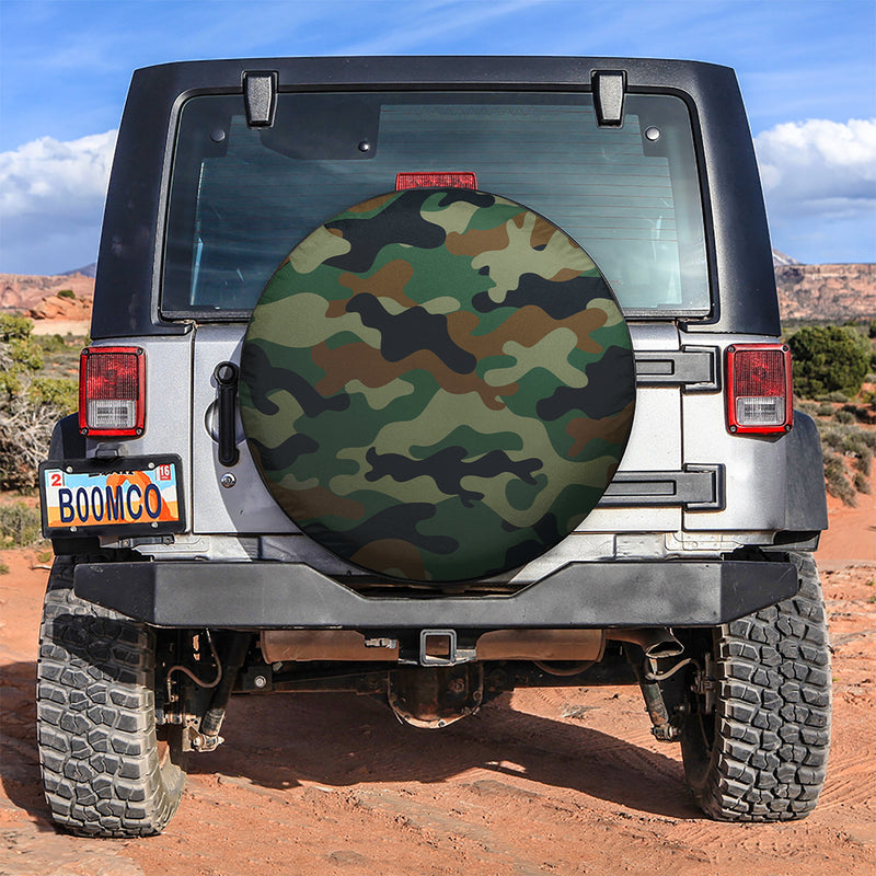 Camouflage US Army Bright Green Print Texture Car Spare Tire Covers Gift For Campers Nearkii