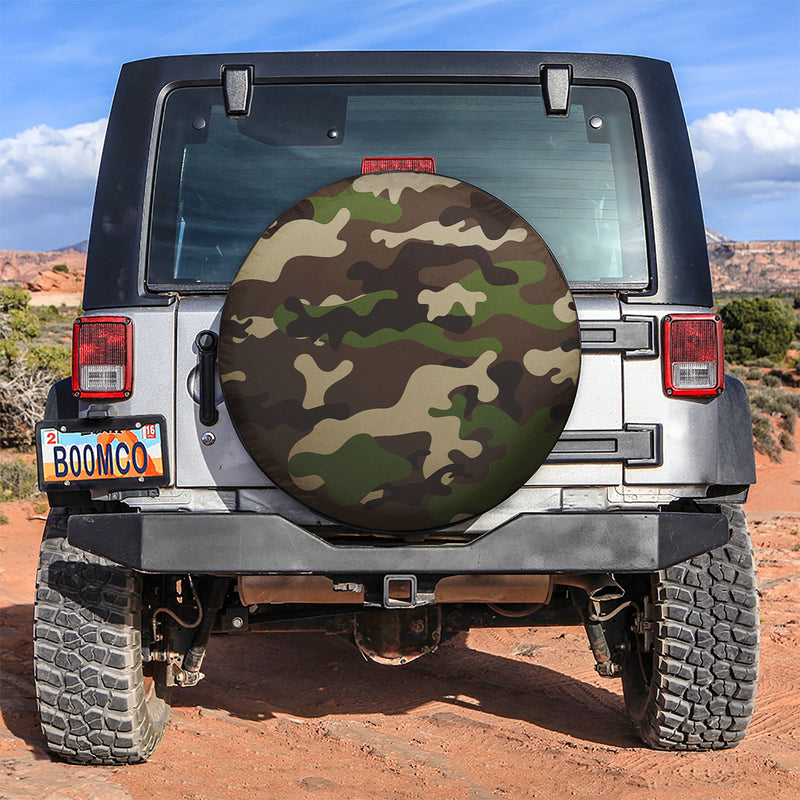 Camouflage US Army Bright Green Print Texture Car Spare Tire Covers Gift For Campers Nearkii