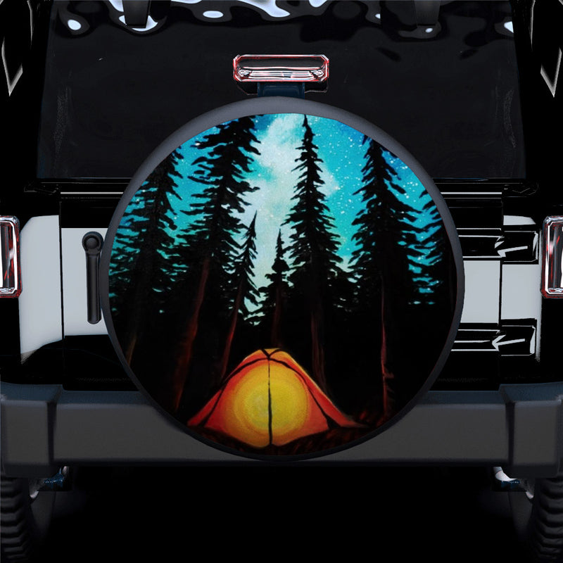 Camping Night Sky Car Spare Tire Cover Gift For Campers Nearkii