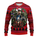 Captain America Illustration Noel Mc Ugly Christmas Sweater Thanksgiving Gift