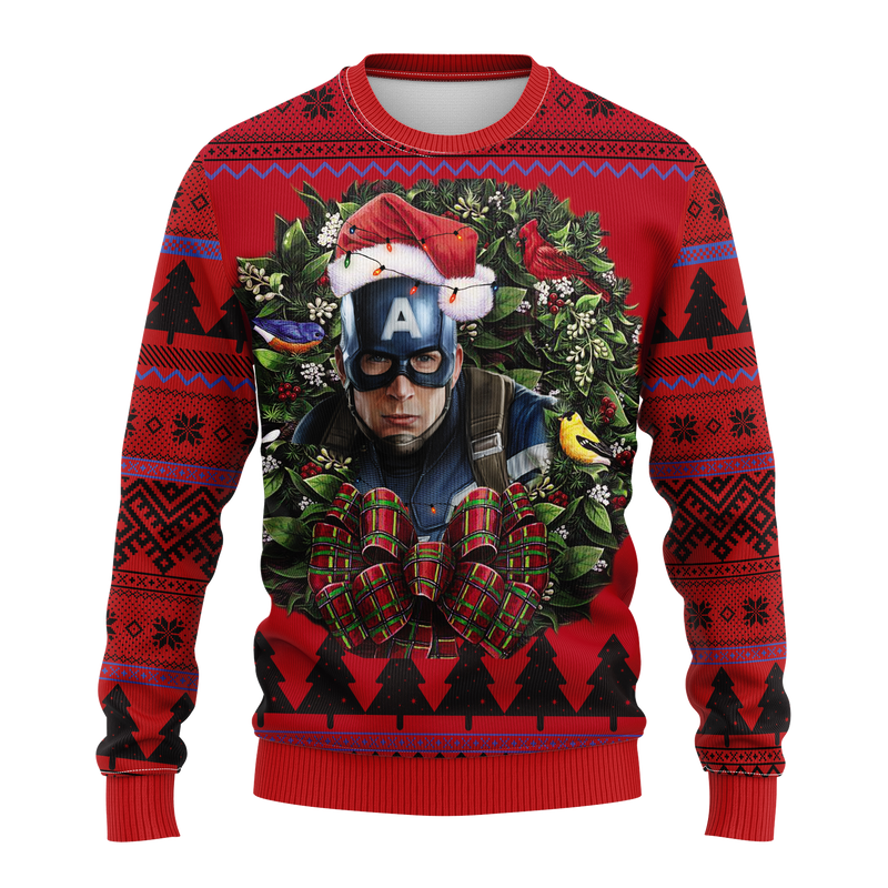 Captain American Winter Soldier Noel Mc Ugly Christmas Sweater Thanksgiving Gift Nearkii
