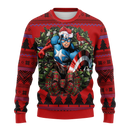 Captain America Noel Mc Ugly Christmas Sweater Thanksgiving Gift Nearkii
