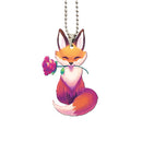 Fox Roses Car Ornament Custom Car Accessories Decorations