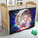 Chainsaw Man Denji x Power Love You To The Moon Galaxy Quilt Blanket Nearkii