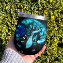 Charizard Mega X-Moonlight Love You To Moon And Back Premium Wine Tumbler Nearkii