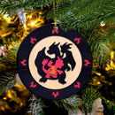 Charizard Evolution Pokemon Wood Circle Ornament Perfect Gift For Holiday Nearkii