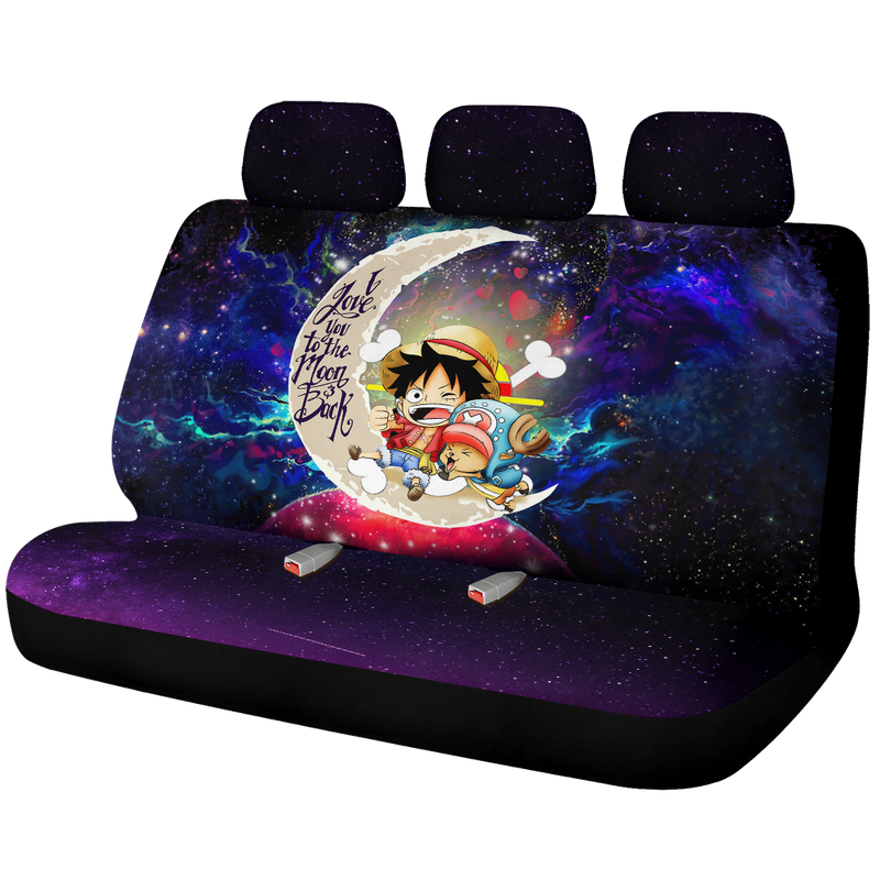 Chibi Luffy And Chopper One Piece Anime Love You To The Moon Galaxy Car Back Seat Covers Decor Protectors Nearkii
