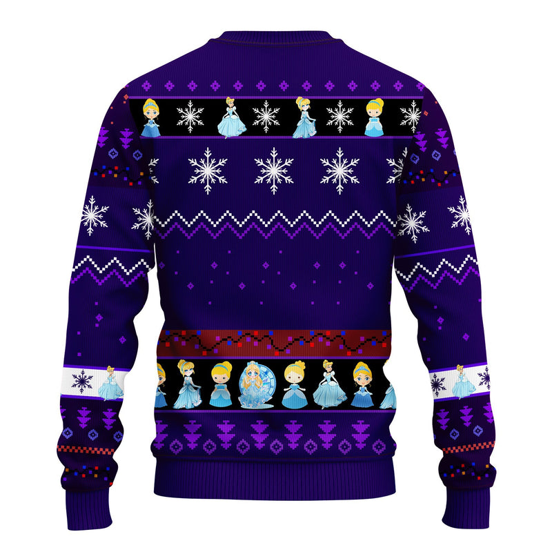 Cinderella Ugly Christmas Sweater Purple Amazing Gift Idea Thanksgiving Gift Nearkii