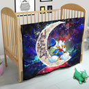 Couple Cute Duck Couple Love You To The Moon Galaxy Quilt Blanket Nearkii