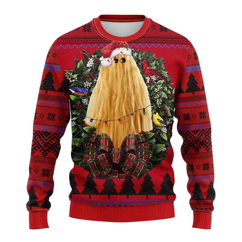 Cousin Itt Wednesday Addams Noel Mc Ugly Christmas Sweater Thanksgiving Gift Nearkii