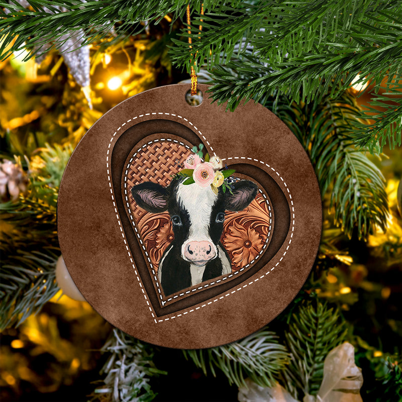 Cow Heart Flower Farm Mica Ornament Perfect Gift For Holiday Nearkii