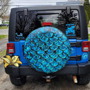 Mermaid Blue Jeep Car Spare Tire Covers Gift For Campers Nearkii