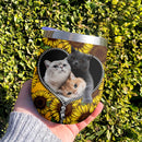 Cute Cats Sunflower Zipper Wine Tumbler Nearkii