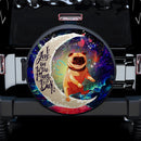 Cute Bull Dog Love You To The Moon Galaxy Car Spare Tire Covers Gift For Campers Nearkii