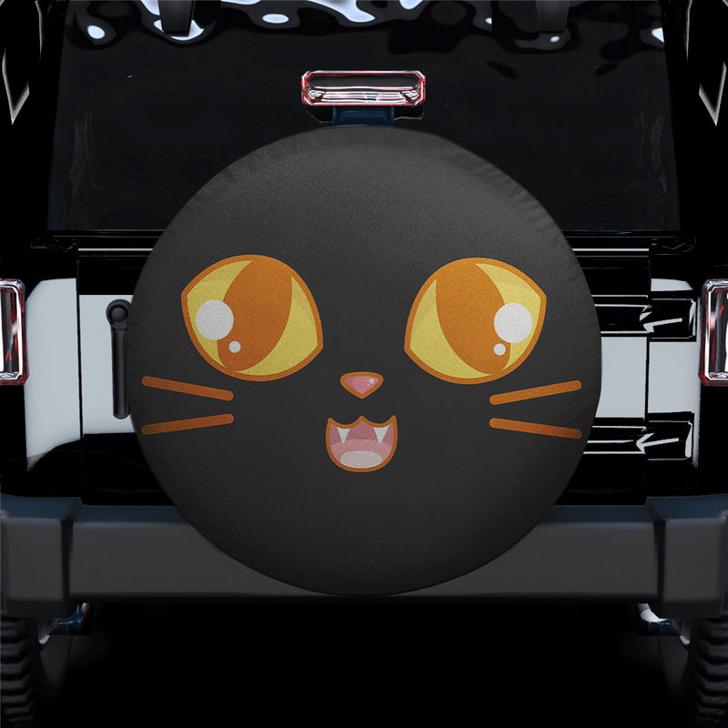 Cute Cat Face Spare Tire Cover Gift For Campers Nearkii