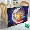 Cute Charmander Pokemon Love You To The Moon Galaxy Quilt Blanket Nearkii