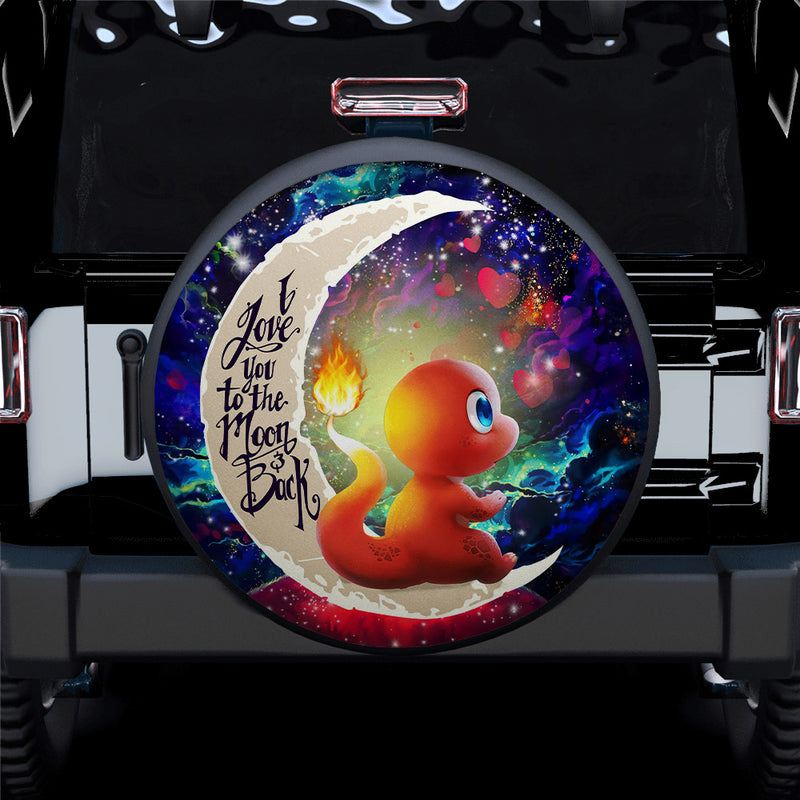 Cute Charmander Pokemon Love You To The Moon Galaxy Car Spare Tire Covers Gift For Campers Nearkii