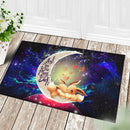 Cute Eevee Pokemon Couple Love You To The Moon Galaxy Back Doormat Home Decor Nearkii