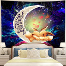 Cute Eevee Pokemon Couple Moon And Back Galaxy Tapestry Room Decor Nearkii