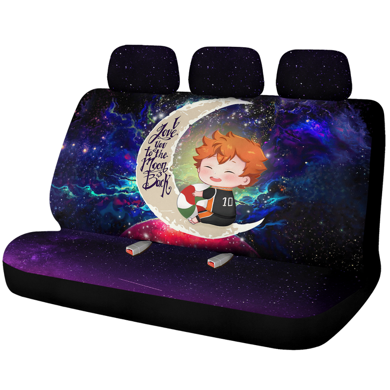 Cute Hinata Haikyuu Love You To The Moon Galaxy Premium Custom Car Back Seat Covers Decor Protectors Nearkii