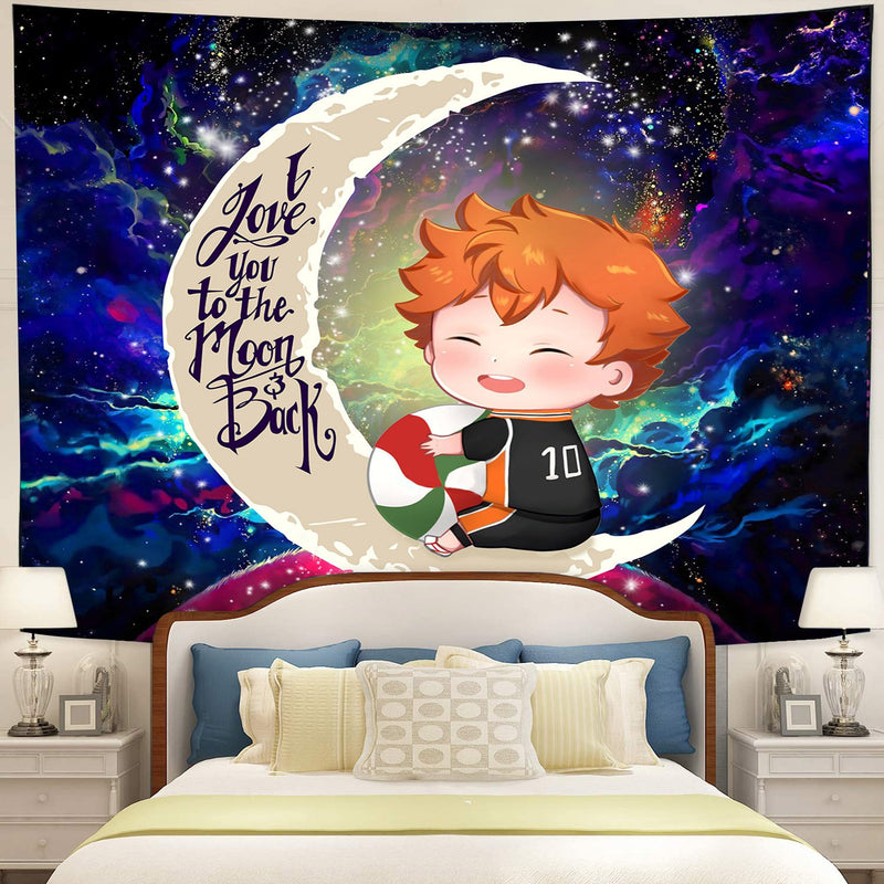 Cute Hinata Haikyuu Moon And Back Galaxy Tapestry Room Decor Nearkii