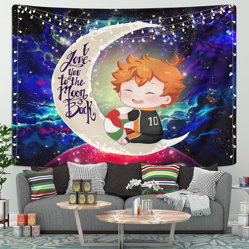 Cute Hinata Haikyuu Moon And Back Galaxy Tapestry Room Decor Nearkii