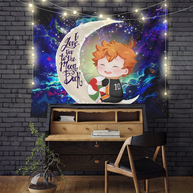 Cute Hinata Haikyuu Moon And Back Galaxy Tapestry Room Decor Nearkii