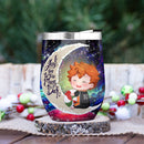 Cute Hinata Haikyuu Love You To Moon And Back Premium Wine Tumbler Nearkii