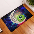 Cute Mike Monster Inc Love You To The Moon Galaxy Back Doormat Home Decor Nearkii