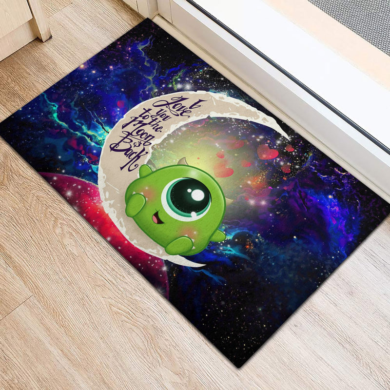 Cute Mike Monster Inc Love You To The Moon Galaxy Back Doormat Home Decor Nearkii