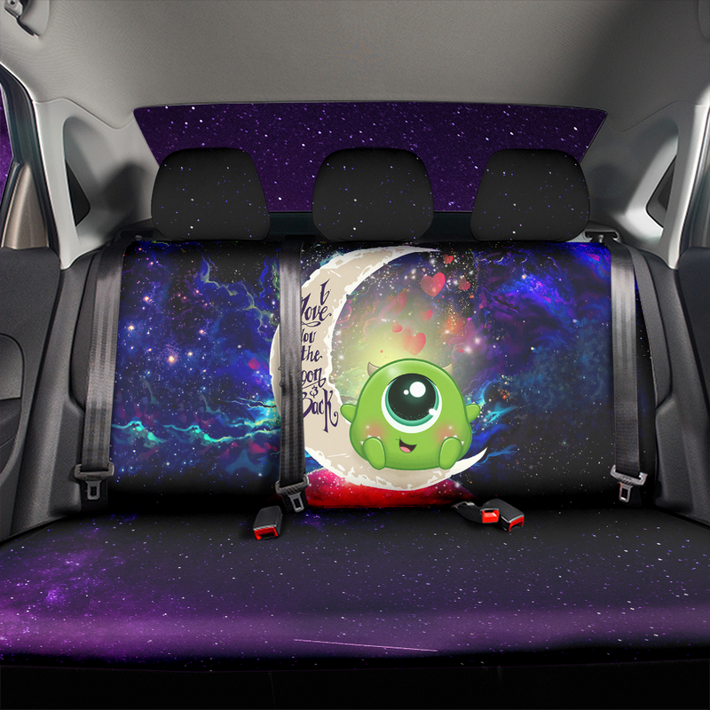 Cute Mike Monster Inc Love You To The Moon Galaxy Premium Custom Car Back Seat Covers Decor Protectors Nearkii