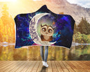 Cute Owl Love You To The Moon Galaxy Economy Hooded Blanket Nearkii