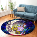 Cute Thanos Love You To The Moon Galaxy Round Carpet Rug Bedroom Livingroom Home Decor Nearkii