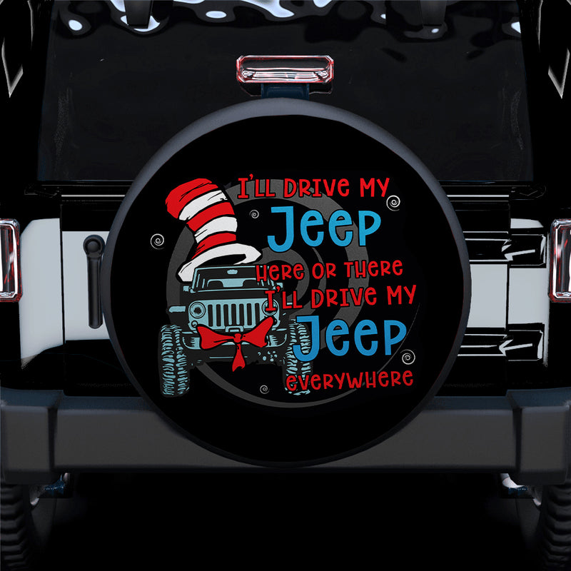 Drive Jeep Everywhere Car Spare Tire Covers Gift For Campers Nearkii