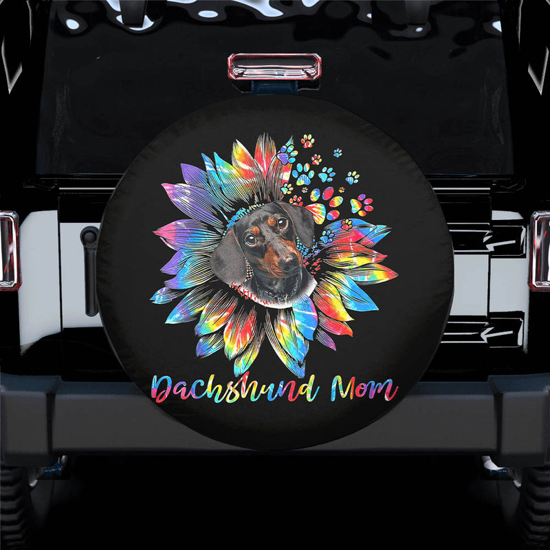 Dachshund Mom Tie Dye Spare Tire Cover Gift For Campers Nearkii