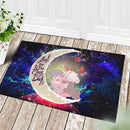 Darling In The Franxx Hiro And Zero Two Love You To The Moon Galaxy Back Doormat Home Decor Nearkii